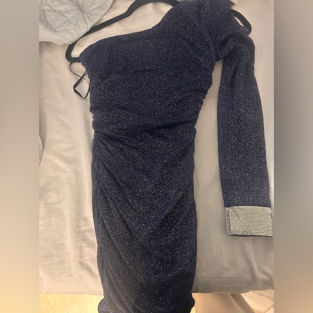 one sleeve hoco dress